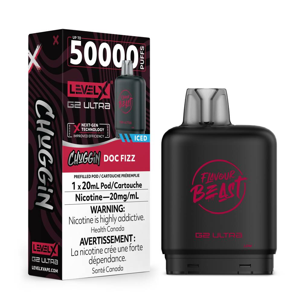 Flavour Beast LEVEL X G2 Ultra 50K Pod - Doc Fizz 20mg